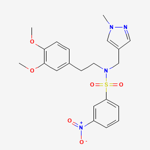 N-[2-(3,4-dimethoxyphenyl)ethyl]-N-[(1-methyl-1H-pyrazol-4-yl)methyl]-3-nitrobenzenesulfonamide