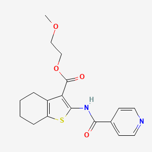 2-METHOXYETHYL 2-(PYRIDINE-4-AMIDO)-4,5,6,7-TETRAHYDRO-1-BENZOTHIOPHENE-3-CARBOXYLATE