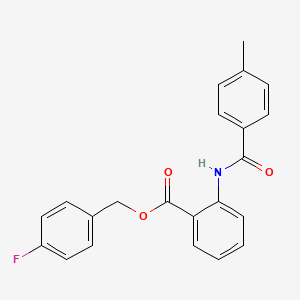 4-fluorobenzyl 2-[(4-methylbenzoyl)amino]benzoate