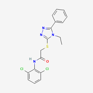 N-(2,6-dichlorophenyl)-2-[(4-ethyl-5-phenyl-4H-1,2,4-triazol-3-yl)thio]acetamide