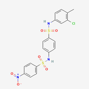 N-(4-{[(3-chloro-4-methylphenyl)amino]sulfonyl}phenyl)-4-nitrobenzenesulfonamide