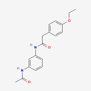 molecular formula C18H20N2O3 B4603513 N-[3-(acetylamino)phenyl]-2-(4-ethoxyphenyl)acetamide 