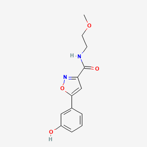 5-(3-hydroxyphenyl)-N-(2-methoxyethyl)-3-isoxazolecarboxamide