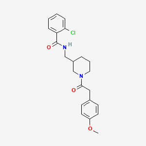 2-chloro-N-({1-[(4-methoxyphenyl)acetyl]-3-piperidinyl}methyl)benzamide