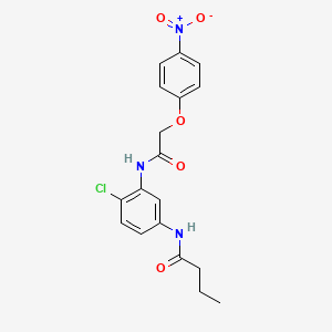 N-(4-chloro-3-{[(4-nitrophenoxy)acetyl]amino}phenyl)butanamide