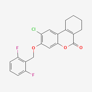 2-CHLORO-3-[(2,6-DIFLUOROPHENYL)METHOXY]-6H,7H,8H,9H,10H-CYCLOHEXA[C]CHROMEN-6-ONE