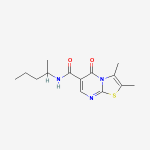 2,3-Dimethyl-5-oxo-N-(pentan-2-YL)-5H-[1,3]thiazolo[3,2-A]pyrimidine-6-carboxamide