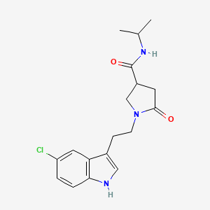 1-[2-(5-chloro-1H-indol-3-yl)ethyl]-5-oxo-N-(propan-2-yl)pyrrolidine-3-carboxamide