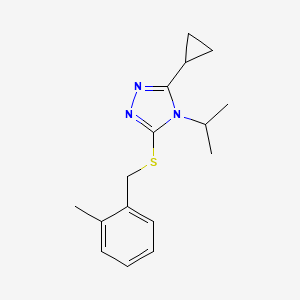 3-CYCLOPROPYL-4-ISOPROPYL-5-[(2-METHYLBENZYL)SULFANYL]-4H-1,2,4-TRIAZOLE