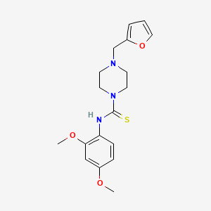 molecular formula C18H23N3O3S B4603565 N-(2,4-dimethoxyphenyl)-4-(furan-2-ylmethyl)piperazine-1-carbothioamide 