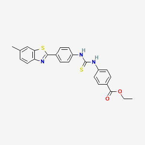 ethyl 4-[({[4-(6-methyl-1,3-benzothiazol-2-yl)phenyl]amino}carbonothioyl)amino]benzoate