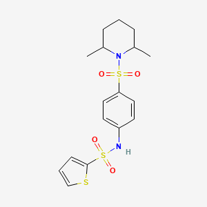 N-{4-[(2,6-dimethyl-1-piperidinyl)sulfonyl]phenyl}-2-thiophenesulfonamide