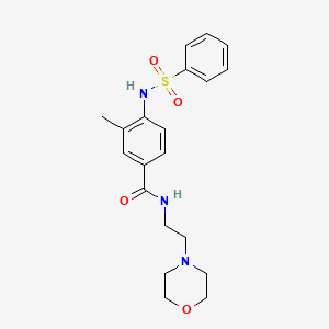 3-methyl-N-[2-(4-morpholinyl)ethyl]-4-[(phenylsulfonyl)amino]benzamide