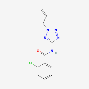 molecular formula C11H10ClN5O B4603650 2-chloro-N-[2-(prop-2-en-1-yl)-2H-tetrazol-5-yl]benzamide 