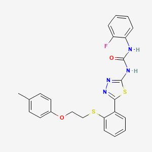 molecular formula C24H21FN4O2S2 B4603684 1-(2-Fluorophenyl)-3-[5-[2-[2-(4-methylphenoxy)ethylsulfanyl]phenyl]-1,3,4-thiadiazol-2-yl]urea 