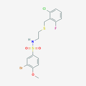 3-bromo-N-{2-[(2-chloro-6-fluorobenzyl)sulfanyl]ethyl}-4-methoxybenzenesulfonamide