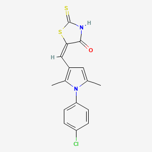 5-{[1-(4-chlorophenyl)-2,5-dimethyl-1H-pyrrol-3-yl]methylene}-2-thioxo-1,3-thiazolidin-4-one