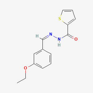 molecular formula C14H14N2O2S B4603696 N'-(3-ethoxybenzylidene)-2-thiophenecarbohydrazide 