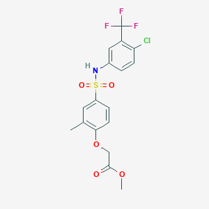 methyl [4-({[4-chloro-3-(trifluoromethyl)phenyl]amino}sulfonyl)-2-methylphenoxy]acetate