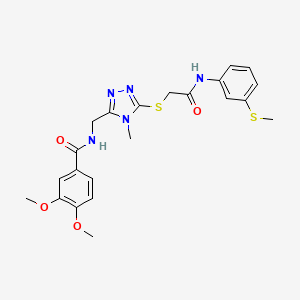 3,4-dimethoxy-N-({4-methyl-5-[(2-{[3-(methylsulfanyl)phenyl]amino}-2-oxoethyl)sulfanyl]-4H-1,2,4-triazol-3-yl}methyl)benzamide