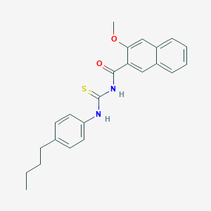 N-{[(4-butylphenyl)amino]carbonothioyl}-3-methoxy-2-naphthamide