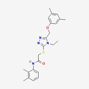 2-({5-[(3,5-dimethylphenoxy)methyl]-4-ethyl-4H-1,2,4-triazol-3-yl}thio)-N-(2,3-dimethylphenyl)acetamide