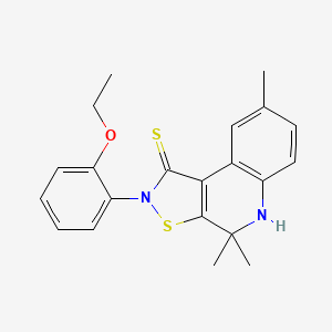 molecular formula C21H22N2OS2 B4603772 2-(2-ethoxyphenyl)-4,4,8-trimethyl-4,5-dihydro[1,2]thiazolo[5,4-c]quinoline-1(2H)-thione 