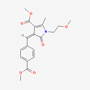 METHYL (4Z)-4-{[4-(METHOXYCARBONYL)PHENYL]METHYLIDENE}-1-(2-METHOXYETHYL)-2-METHYL-5-OXO-4,5-DIHYDRO-1H-PYRROLE-3-CARBOXYLATE