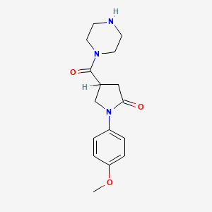 1-(4-METHOXYPHENYL)-4-(PIPERAZINOCARBONYL)-2-PYRROLIDINONE