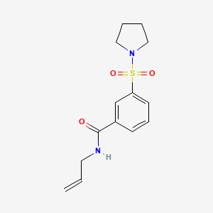 molecular formula C14H18N2O3S B4603810 N-(prop-2-en-1-yl)-3-(pyrrolidine-1-sulfonyl)benzamide 