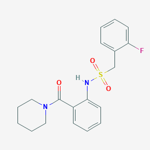 1-(2-fluorophenyl)-N-[2-(piperidine-1-carbonyl)phenyl]methanesulfonamide