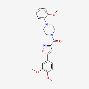 1-{[5-(3,4-dimethoxyphenyl)-3-isoxazolyl]carbonyl}-4-(2-methoxyphenyl)piperazine