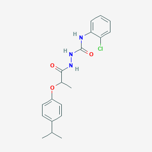 molecular formula C19H22ClN3O3 B4603858 N-(2-chlorophenyl)-2-[2-(4-isopropylphenoxy)propanoyl]hydrazinecarboxamide 