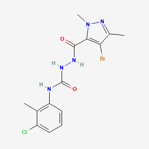 2-[(4-bromo-1,3-dimethyl-1H-pyrazol-5-yl)carbonyl]-N-(3-chloro-2-methylphenyl)hydrazinecarboxamide