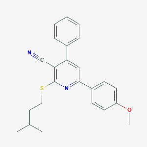 molecular formula C24H24N2OS B460387 2-(Isopentylsulfanyl)-6-(4-methoxyphenyl)-4-phenylnicotinonitrile CAS No. 445384-93-0