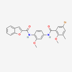 N-[4-[(5-bromo-2-methoxy-3-methylbenzoyl)amino]-2-methoxyphenyl]-1-benzofuran-2-carboxamide