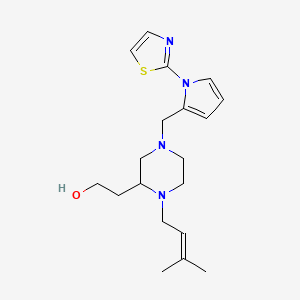 2-(1-(3-methyl-2-buten-1-yl)-4-{[1-(1,3-thiazol-2-yl)-1H-pyrrol-2-yl]methyl}-2-piperazinyl)ethanol