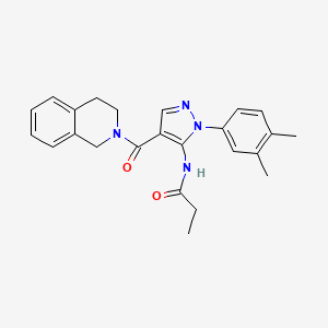 N-[4-(3,4-dihydro-2(1H)-isoquinolinylcarbonyl)-1-(3,4-dimethylphenyl)-1H-pyrazol-5-yl]propanamide