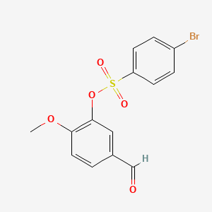 molecular formula C14H11BrO5S B4603954 (5-Formyl-2-methoxyphenyl) 4-bromobenzenesulfonate 