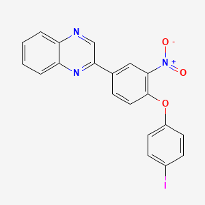 molecular formula C20H12IN3O3 B4603969 2-[4-(4-iodophenoxy)-3-nitrophenyl]quinoxaline 