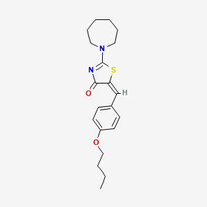 (5E)-2-(azepan-1-yl)-5-[(4-butoxyphenyl)methylidene]-1,3-thiazol-4-one