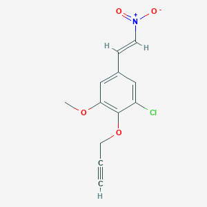 1-chloro-3-methoxy-5-(2-nitrovinyl)-2-(2-propyn-1-yloxy)benzene