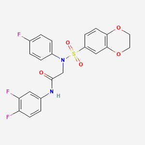 N~1~-(3,4-difluorophenyl)-N~2~-(2,3-dihydro-1,4-benzodioxin-6-ylsulfonyl)-N~2~-(4-fluorophenyl)glycinamide