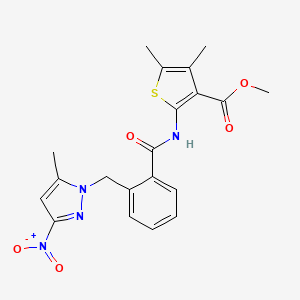 methyl 4,5-dimethyl-2-({2-[(5-methyl-3-nitro-1H-pyrazol-1-yl)methyl]benzoyl}amino)-3-thiophenecarboxylate