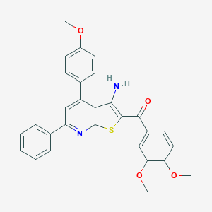 molecular formula C29H24N2O4S B460401 [3-Amino-4-(4-methoxyphenyl)-6-phenylthieno[2,3-b]pyridin-2-yl](3,4-dimethoxyphenyl)methanone 