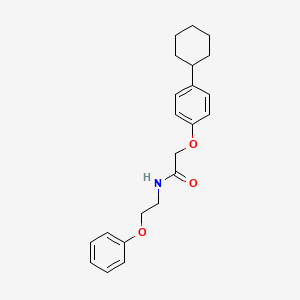 2-(4-cyclohexylphenoxy)-N-(2-phenoxyethyl)acetamide