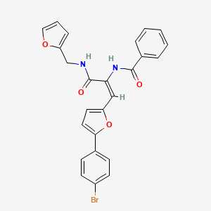 molecular formula C25H19BrN2O4 B4604047 (2E)-3-[5-(4-BROMOPHENYL)FURAN-2-YL]-N-[(FURAN-2-YL)METHYL]-2-(PHENYLFORMAMIDO)PROP-2-ENAMIDE 