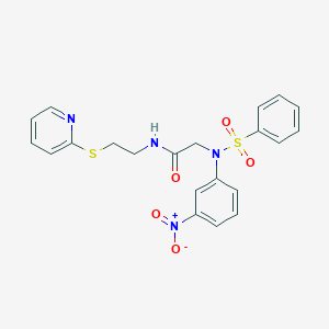 N~2~-(3-nitrophenyl)-N~2~-(phenylsulfonyl)-N~1~-[2-(2-pyridinylthio)ethyl]glycinamide