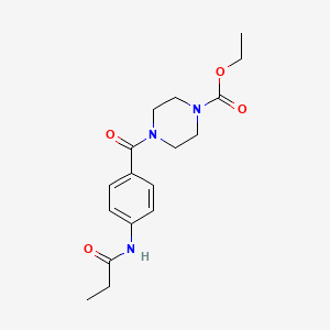 ethyl 4-[4-(propionylamino)benzoyl]-1-piperazinecarboxylate