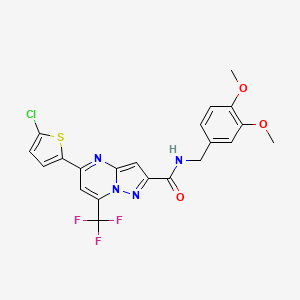 5-(5-chloro-2-thienyl)-N-(3,4-dimethoxybenzyl)-7-(trifluoromethyl)pyrazolo[1,5-a]pyrimidine-2-carboxamide